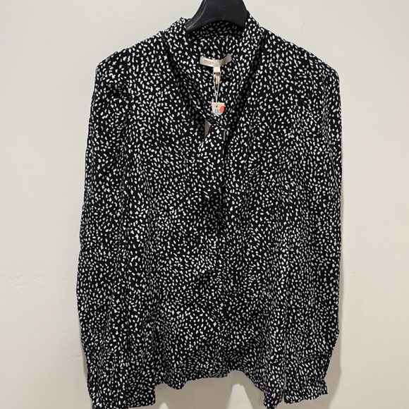NWT Maje Cosiniu Tie Neck Blouse Top size 3 - Picture 3 of 7
